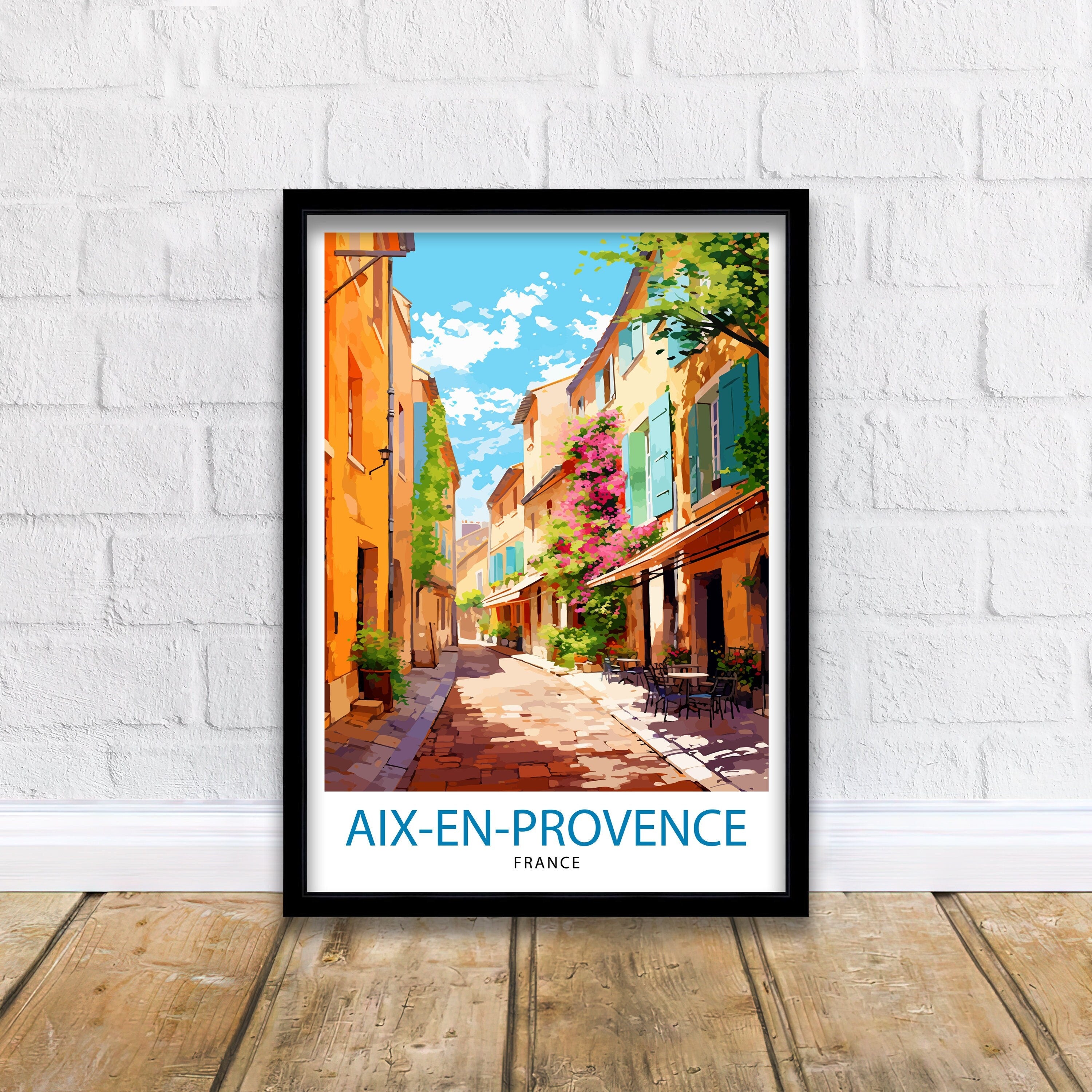 Aix-en-Provence Travel Print Provence Wall Decor Aix-en-Provence Poster France Travel Prints Aix-en-Provence Art Print Provence Illustration