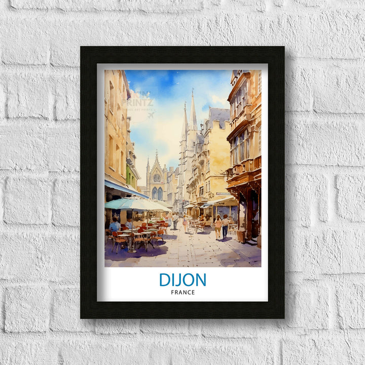 Dijon France Travel Poster Dijon Wall Art Dijon Home Decor Dijon France Illustration Travel Poster Gift For Dijon France Home Decor