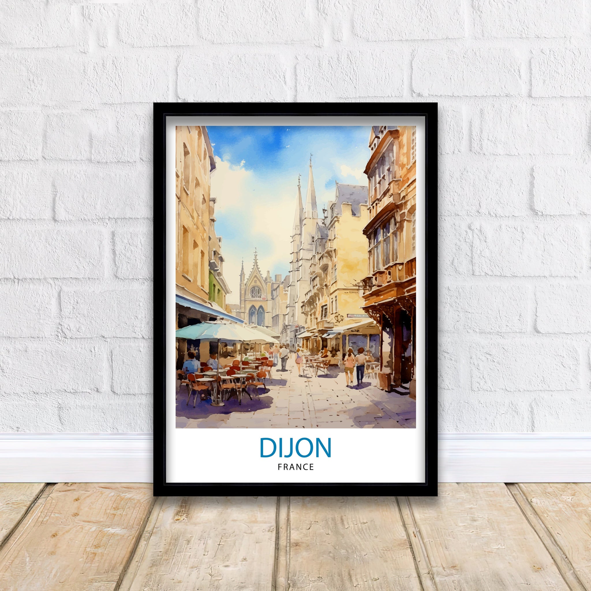 Dijon France Travel Print Dijon Wall Art Dijon Home Decor Dijon France Illustration Travel Poster Gift For Dijon France Home Decor