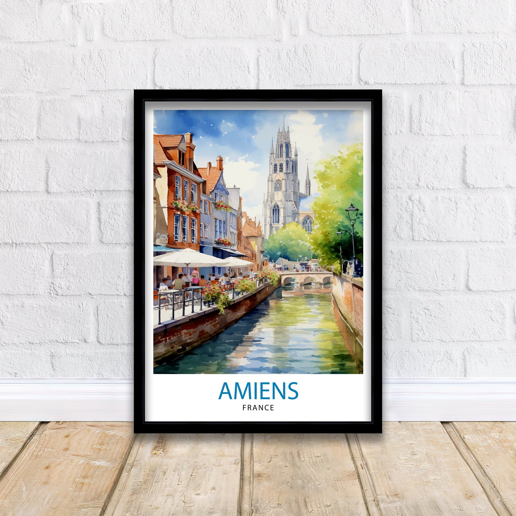 Amiens France Travel Print Amiens Wall Decor Amiens Poster France Travel Prints Amiens Art Print Amiens Illustration Amiens Wall Art