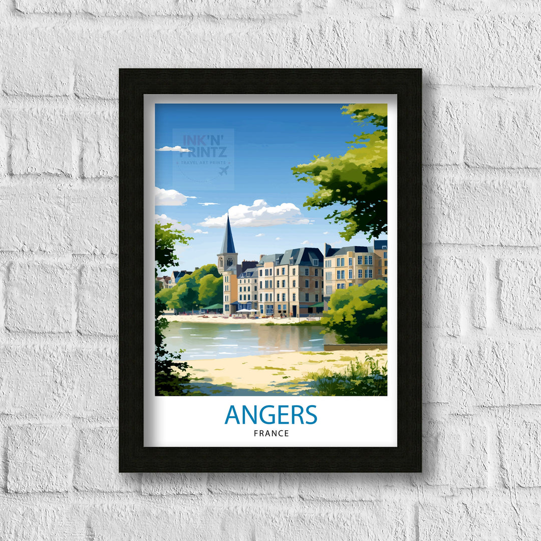 Angers France Travel Poster Angers