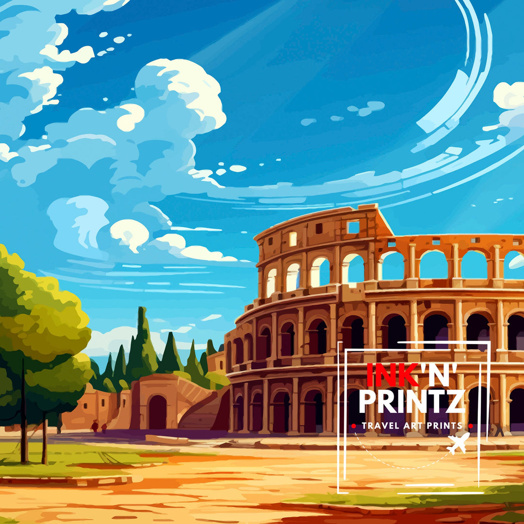 Verona Arena Italy Travel Poster Verona Arena