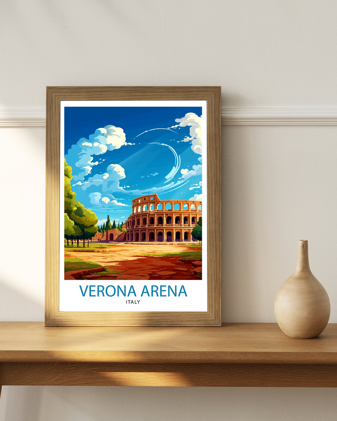 Verona Arena Italy Travel Poster Verona Arena