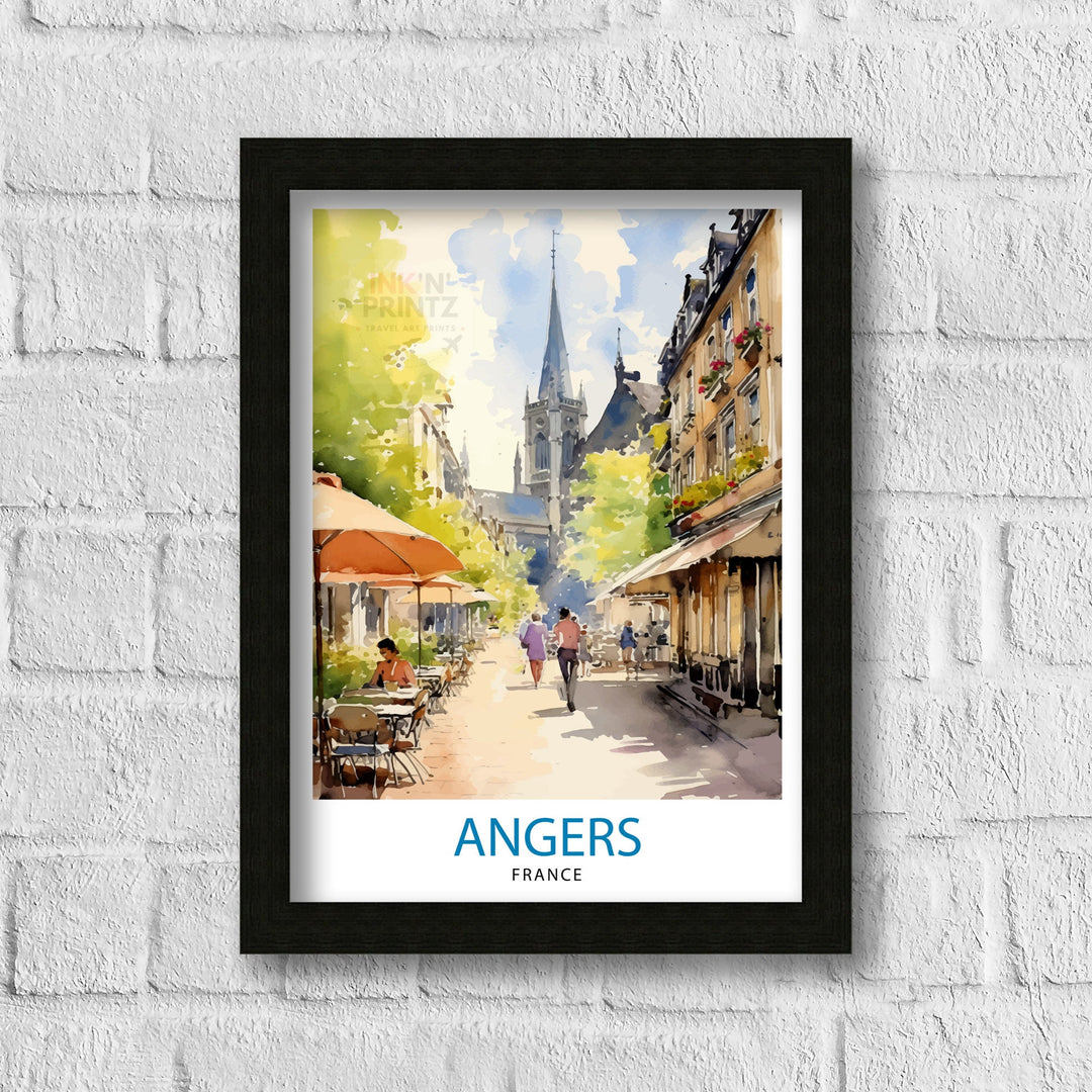 Angers France Travel Poster Angers