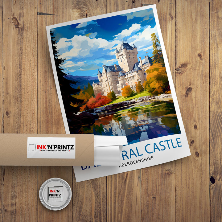 Balmoral Castle Aberdeenshire Travel Poster - Balmoral