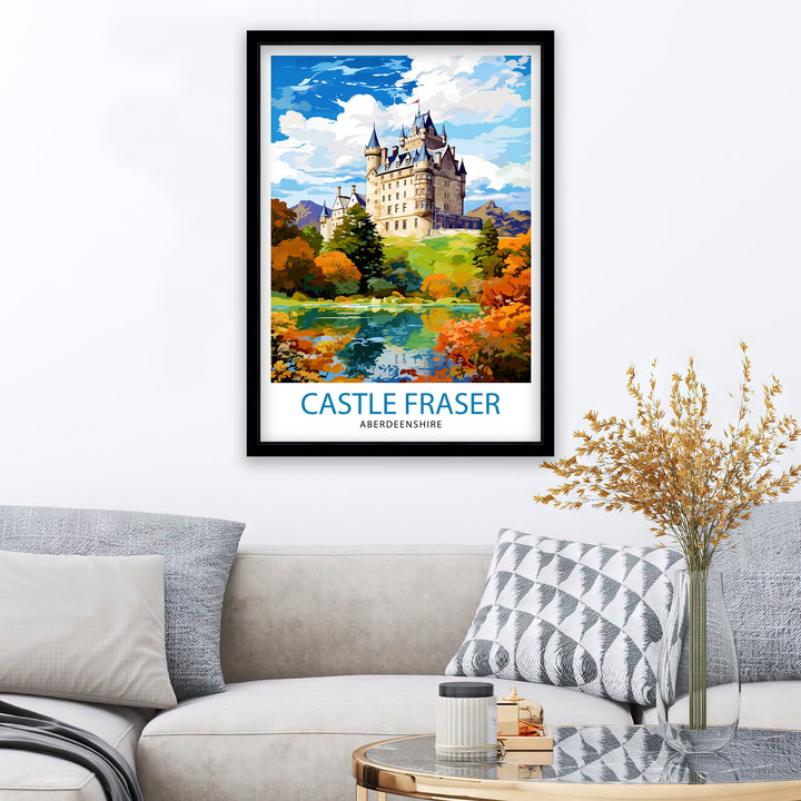 Castle Fraser Aberdeenshire Travel Poster Castle Fraser