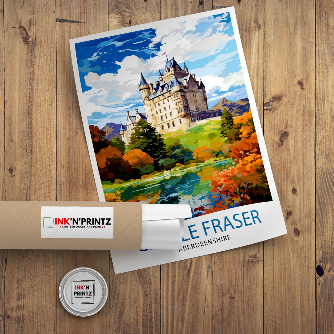 Castle Fraser Aberdeenshire Travel Poster Castle Fraser