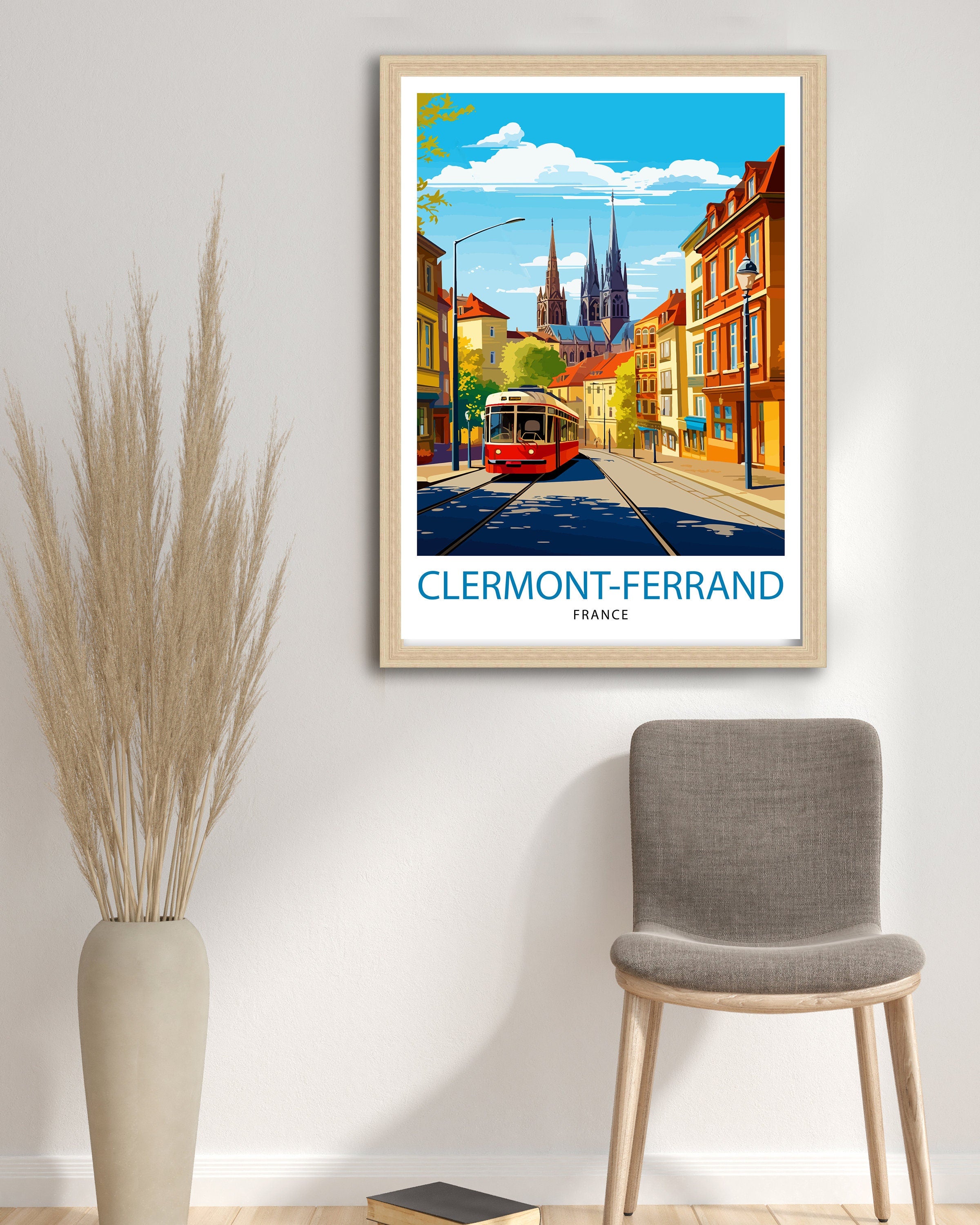 Clermont-Ferrand France Travel Print Clermont-Ferrand Wall Decor Clermont-Ferrand Poster France Travel Prints Clermont-Ferrand Art Print