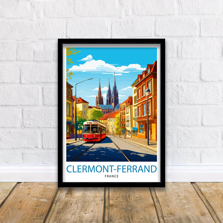 Clermont-Ferrand France Travel Poster Clermont-Ferrand