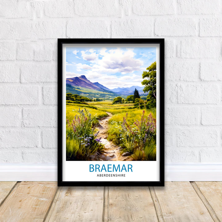 Braemar Aberdeenshire Travel Poster Braemar