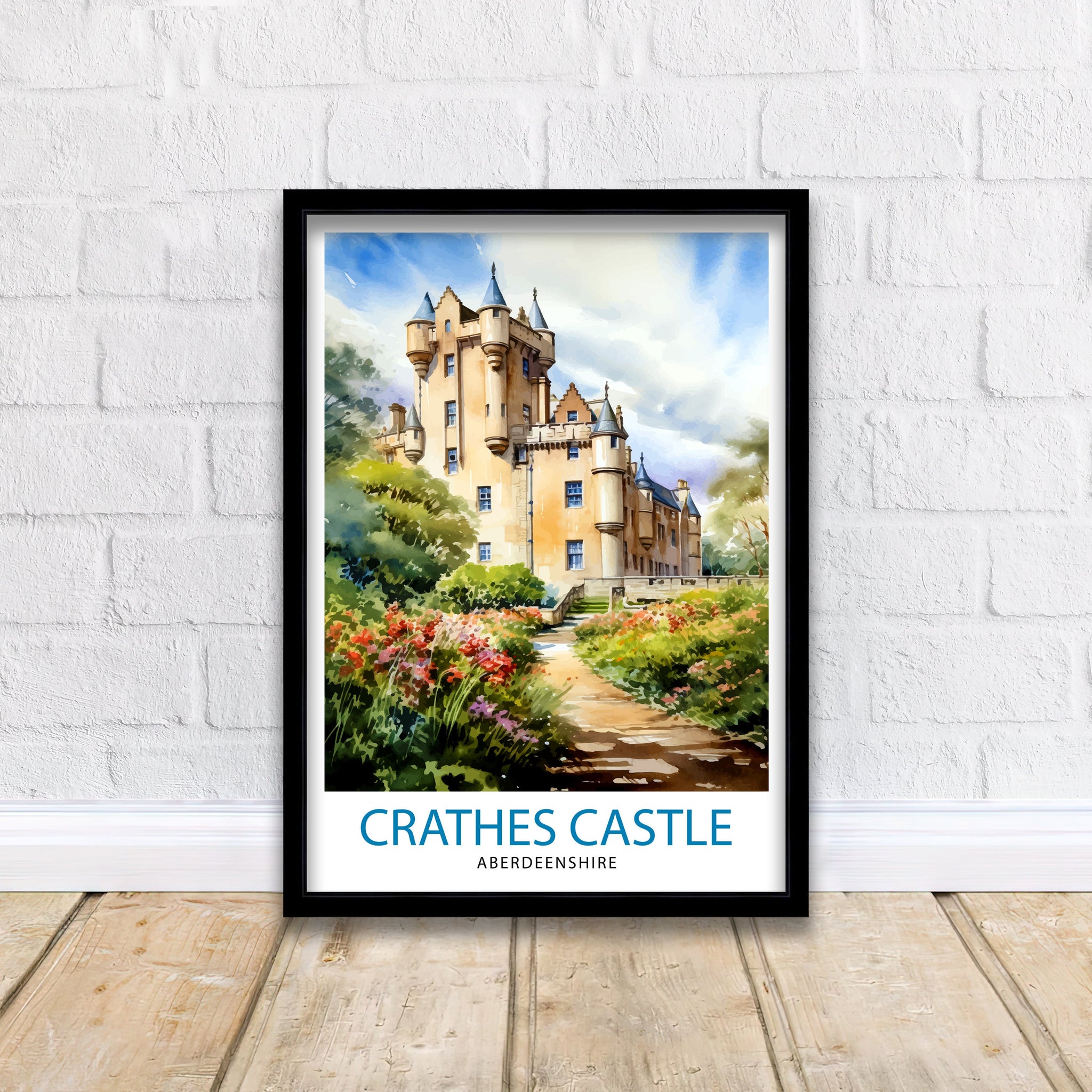 Crathes Castle Aberdeenshire Travel Print Crathes Castle Wall Decor Crathes Castle Poster Aberdeenshire Travel Prints Crathes Castle Art