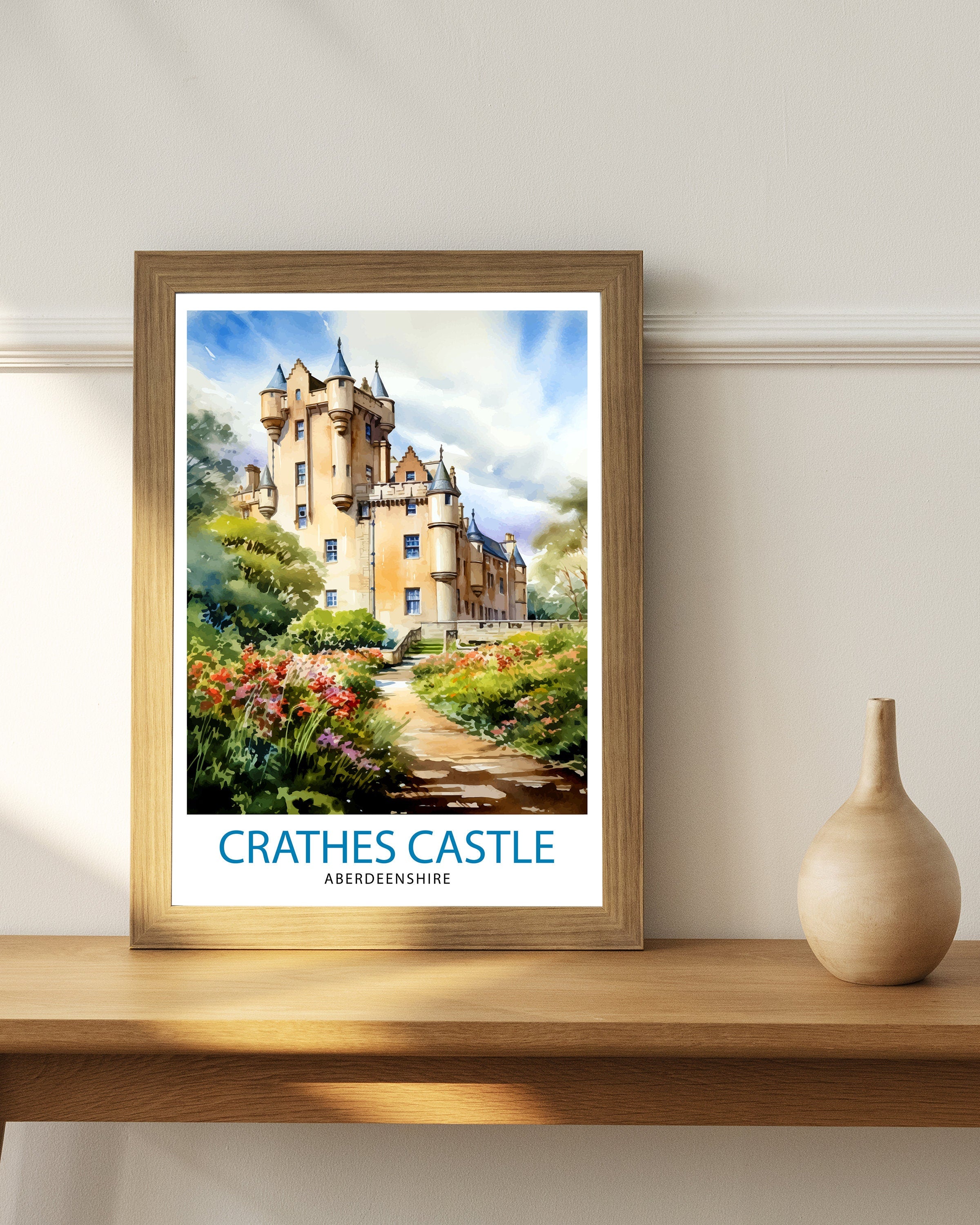 Crathes Castle Aberdeenshire Travel Print Crathes Castle Wall Decor Crathes Castle Poster Aberdeenshire Travel Prints Crathes Castle Art