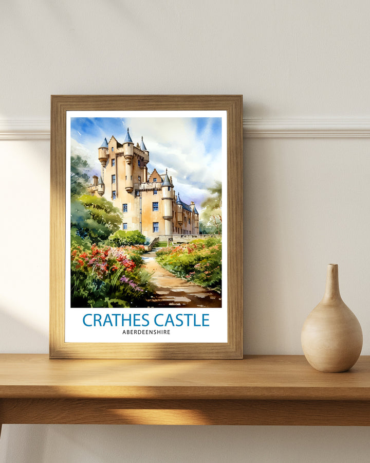 Crathes Castle Aberdeenshire Travel Poster Crathes Castle