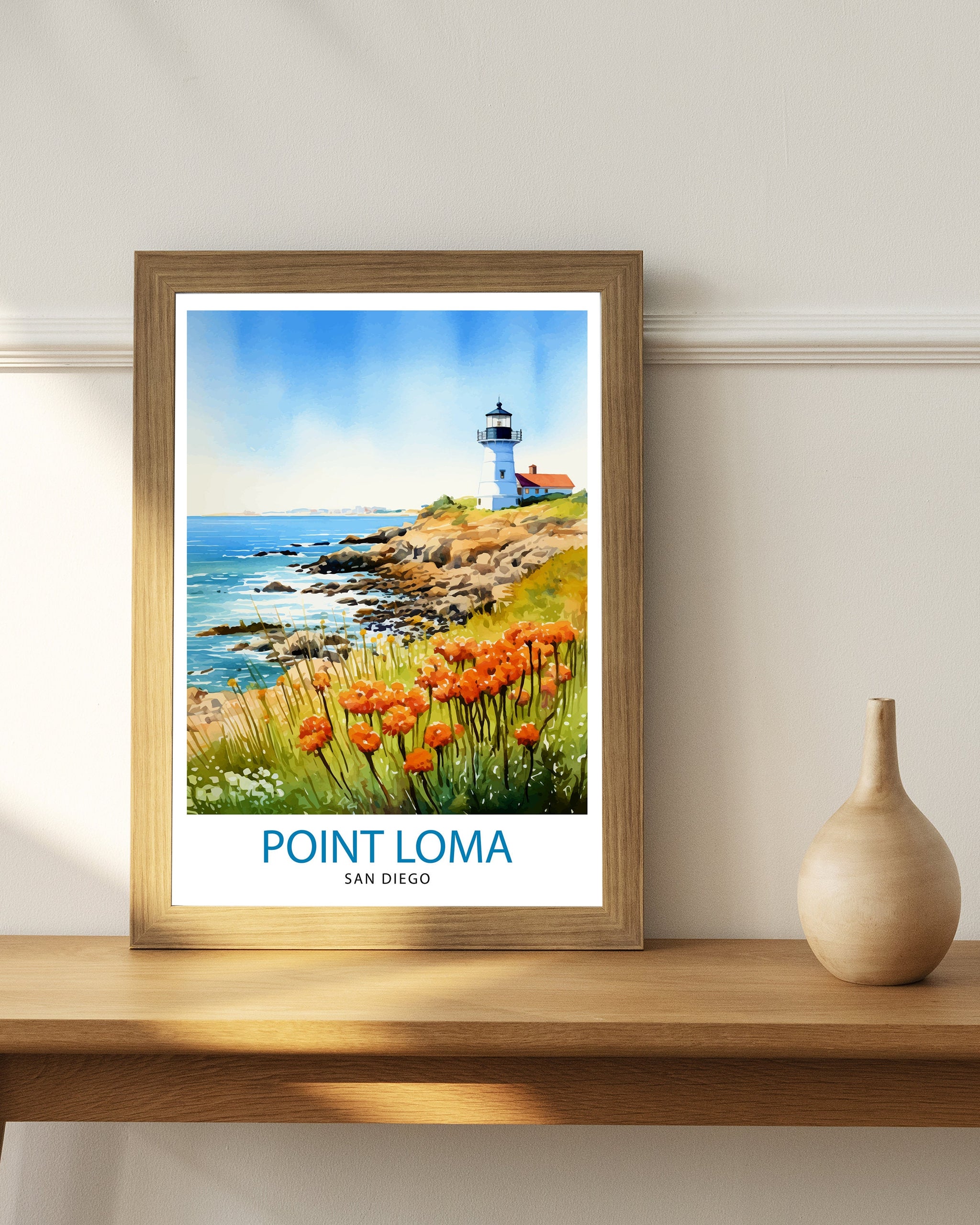 Point Loma San Diego Travel Print| Point Loma Wall Decor Point Loma Poster San Diego Travel Prints Point Loma Art Print Point