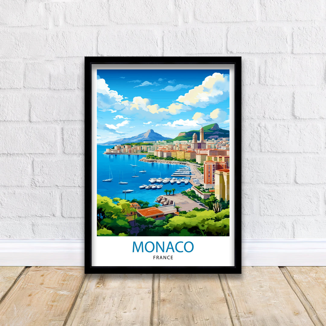 Monaco Art Print | Monaco | Monaco Poster | Monaco Print | Monaco Wall Art | Travel Poster | Monaco Art | Monaco Travel Poster | Wall Art