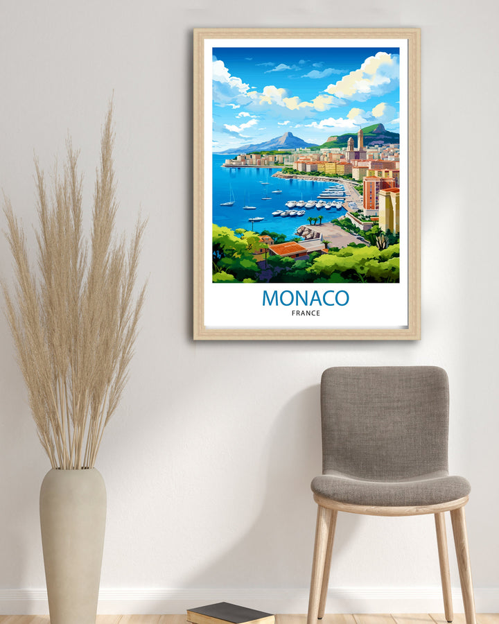 Monaco Art Print | Monaco | Monaco Poster | Monaco Print | Monaco Wall Art | Travel Poster | Monaco Art | Monaco Travel Poster | Wall Art