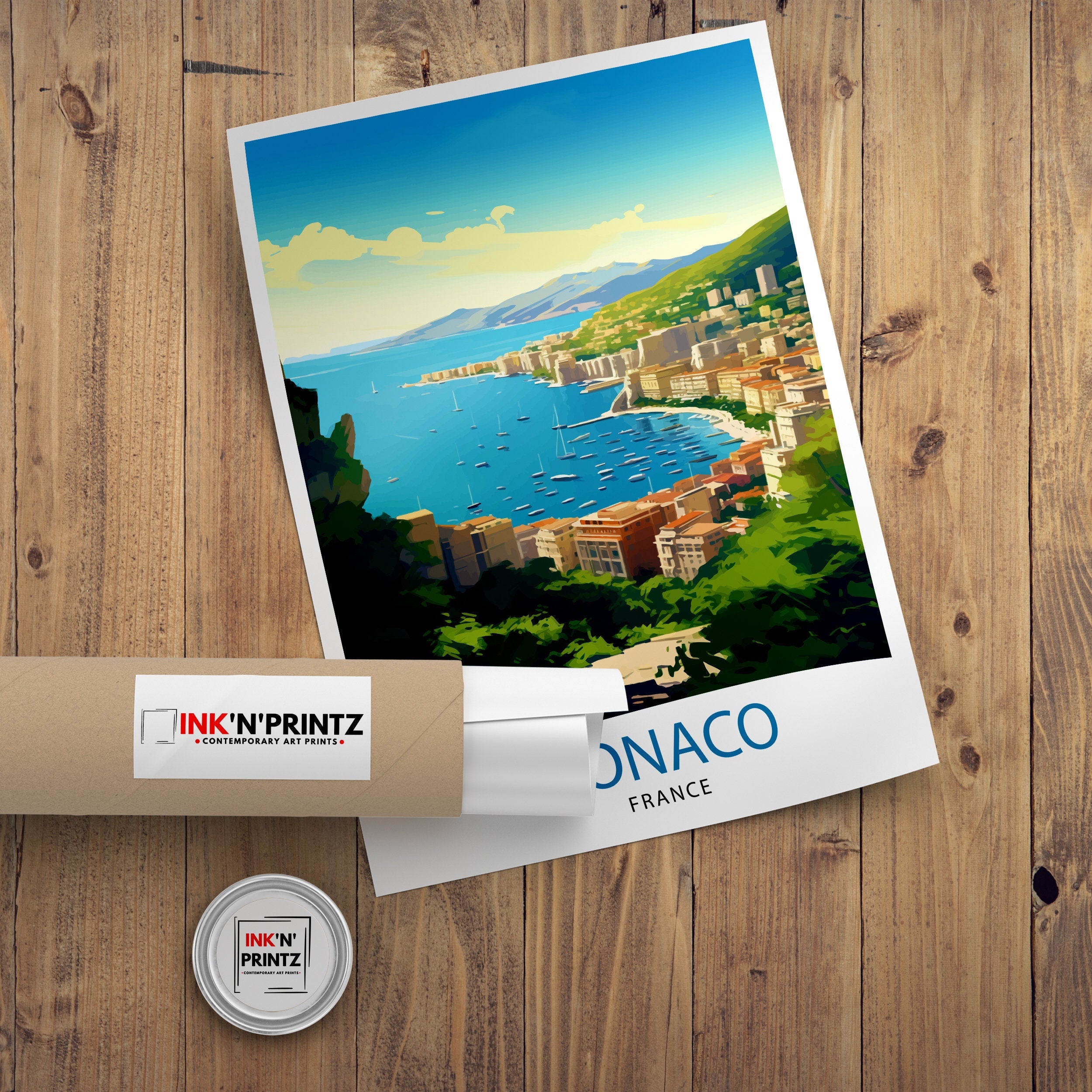 Monaco Travel Poster | French Riviera Wall Art