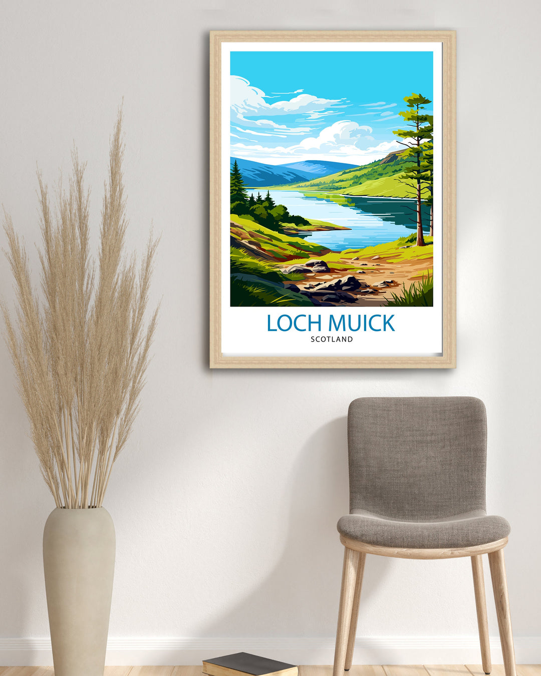 Loch Muick Scotland Travel Print Loch Muick Wall Decor Loch Muick Poster Scotland Travel Prints Loch Muick Art Print Loch Muick