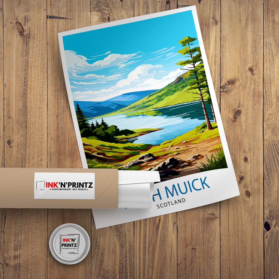 Loch Muick Scotland Travel Print Loch Muick Wall Decor Loch Muick Poster Scotland Travel Prints Loch Muick Art Print Loch Muick