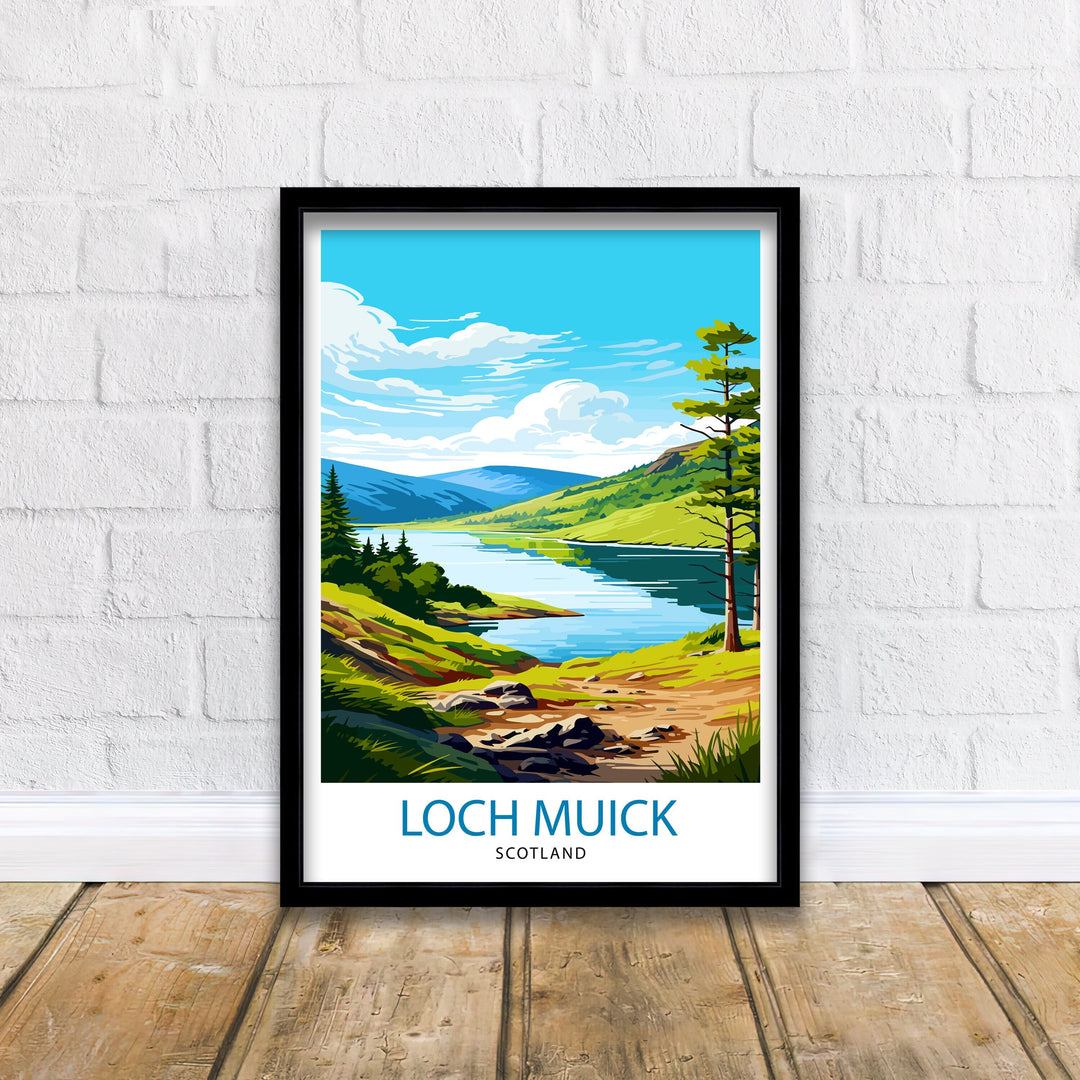 Loch Muick Scotland Travel Print Loch Muick Wall Decor Loch Muick Poster Scotland Travel Prints Loch Muick Art Print Loch Muick