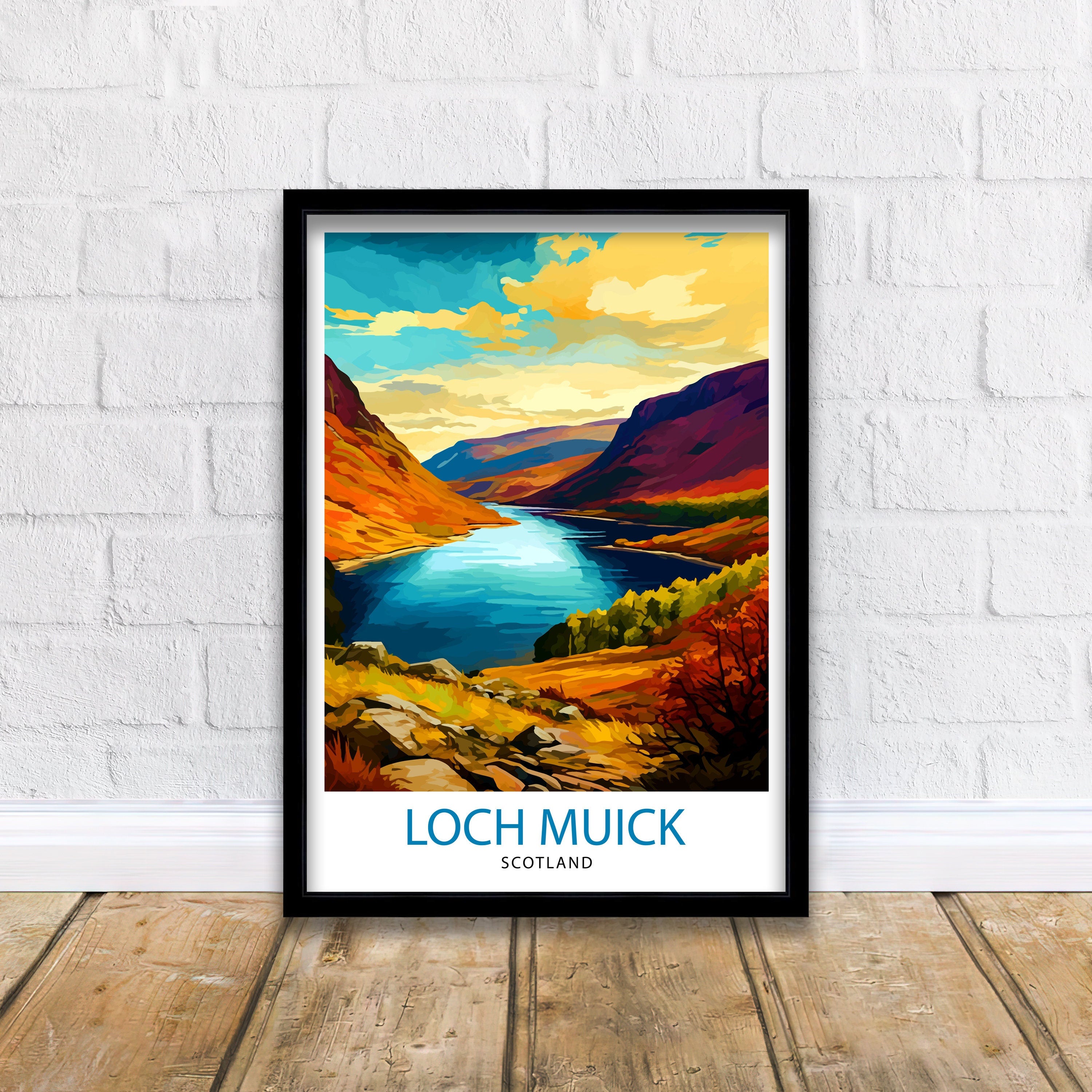 Loch Muick Scotland Travel Print Loch Muick Wall Decor Loch Muick Poster Scotland Travel Prints Loch Muick Art Print Loch Muick