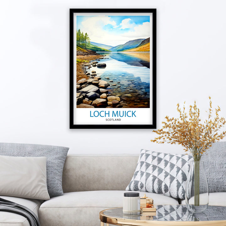 Loch Muick Scotland Travel Print Loch Muick Wall Decor Loch Muick Poster Scotland Travel Prints Loch Muick Art Print Loch Muick