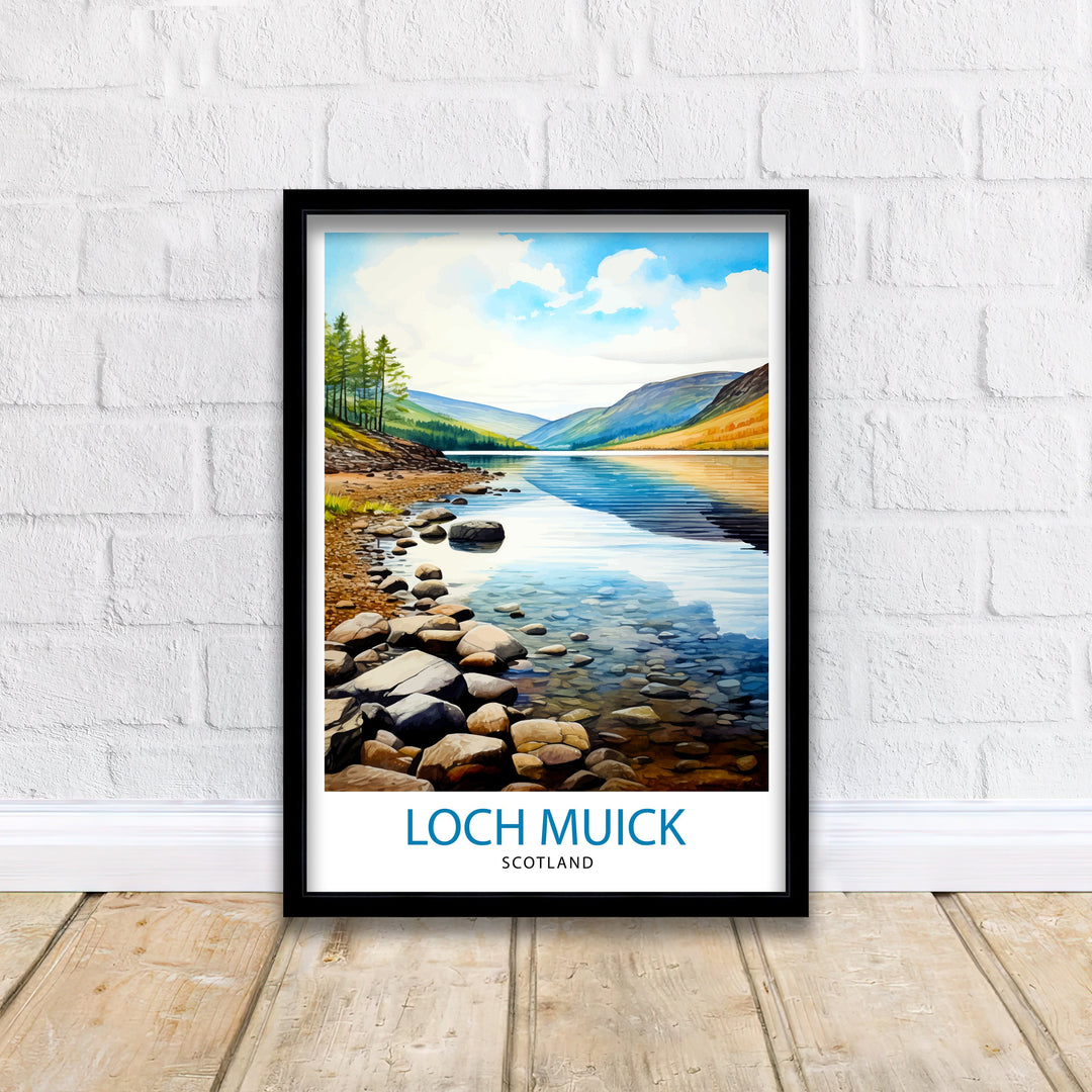 Loch Muick Scotland Travel Print Loch Muick Wall Decor Loch Muick Poster Scotland Travel Prints Loch Muick Art Print Loch Muick