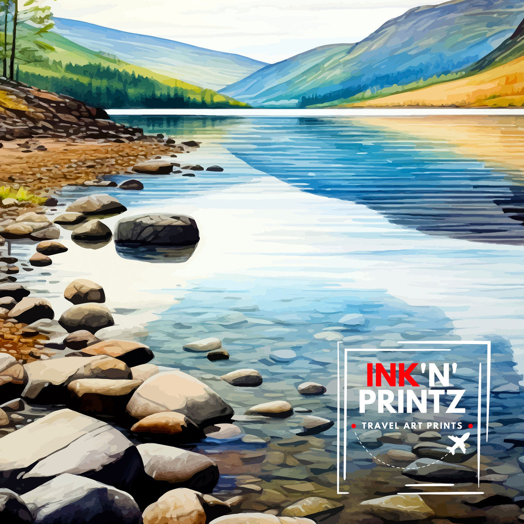 Loch Muick Scotland Travel Print Loch Muick Wall Decor Loch Muick Poster Scotland Travel Prints Loch Muick Art Print Loch Muick