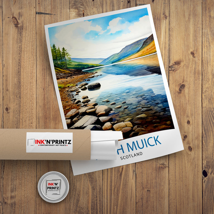 Loch Muick Scotland Travel Print Loch Muick Wall Decor Loch Muick Poster Scotland Travel Prints Loch Muick Art Print Loch Muick