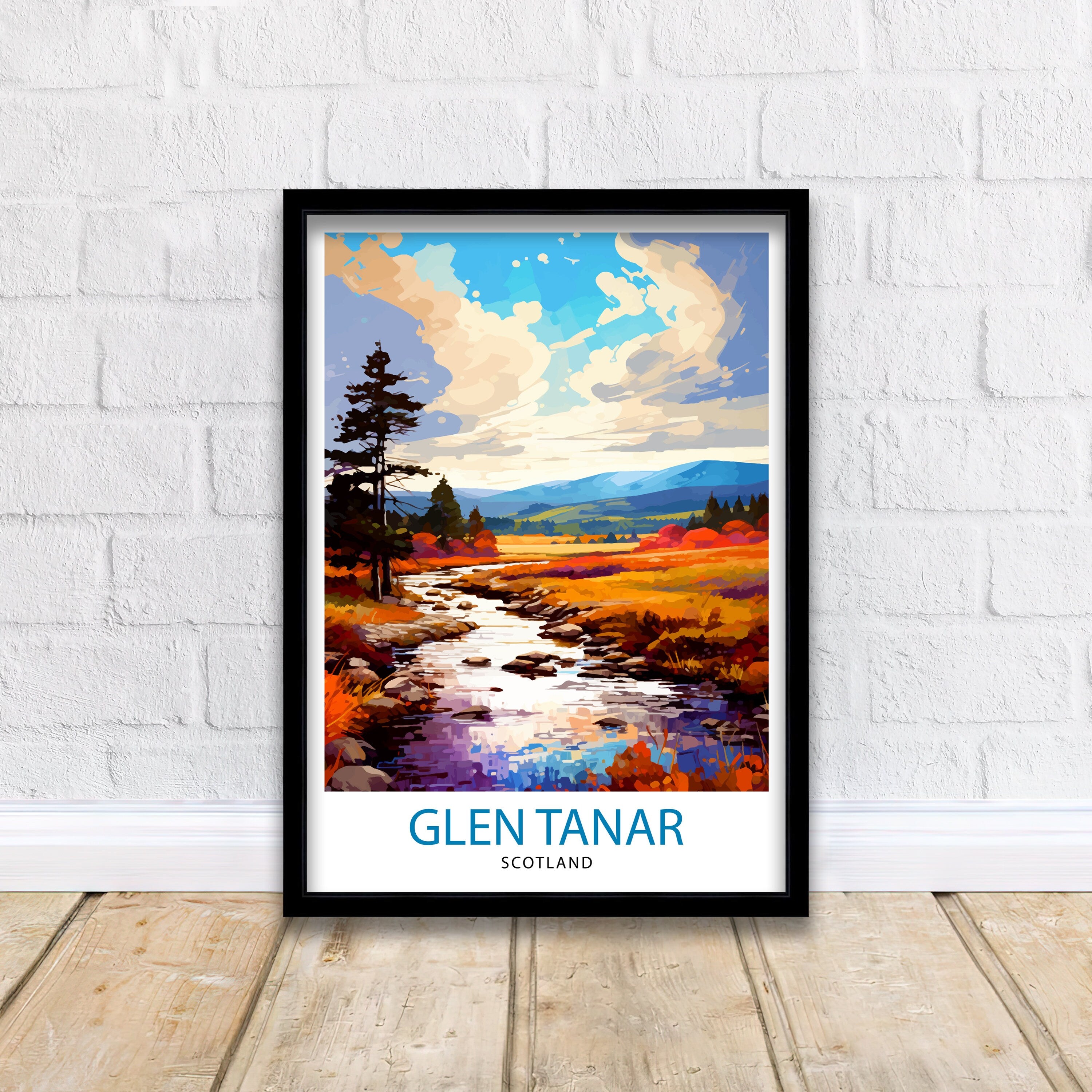 Glen Tanar Scotland Travel Print Glen Tanar Wall Decor Glen Tanar Poster Scotland Travel Prints Glen Tanar Art Print Glen Tanar Illustration