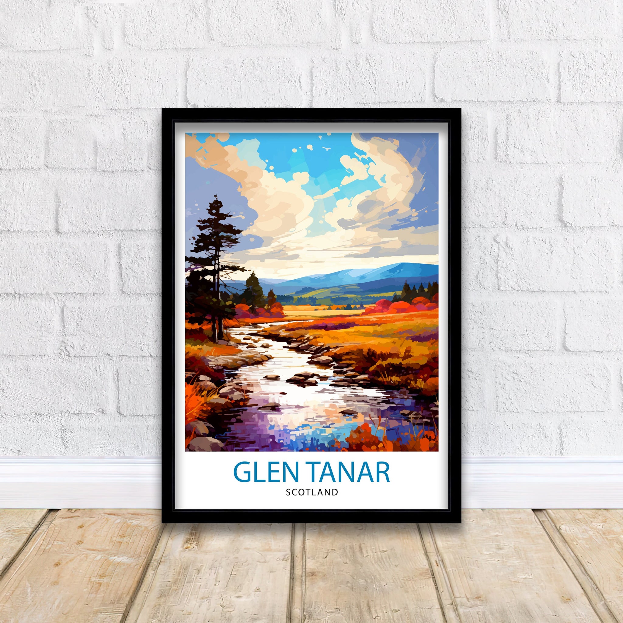Glen Tanar Scotland Travel Print Glen Tanar Wall Decor Glen Tanar Poster Scotland Travel Prints Glen Tanar Art Print Glen Tanar Illustration