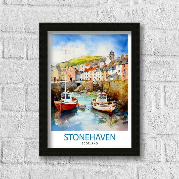 Stonehaven Scotland Travel Print Stonehaven Wall Decor Stonehaven Poster Scotland Travel Prints Stonehaven Art Print Stonehaven Illustration