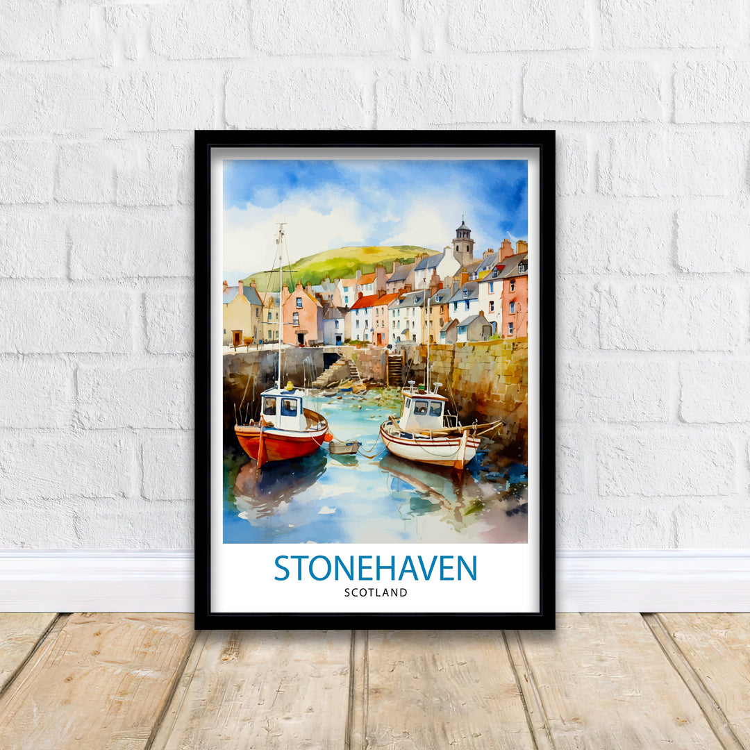 Stonehaven Scotland Travel Print Stonehaven Wall Decor Stonehaven Poster Scotland Travel Prints Stonehaven Art Print Stonehaven Illustration