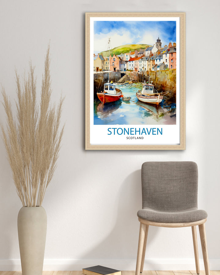 Stonehaven Scotland Travel Print Stonehaven Wall Decor Stonehaven Poster Scotland Travel Prints Stonehaven Art Print Stonehaven Illustration