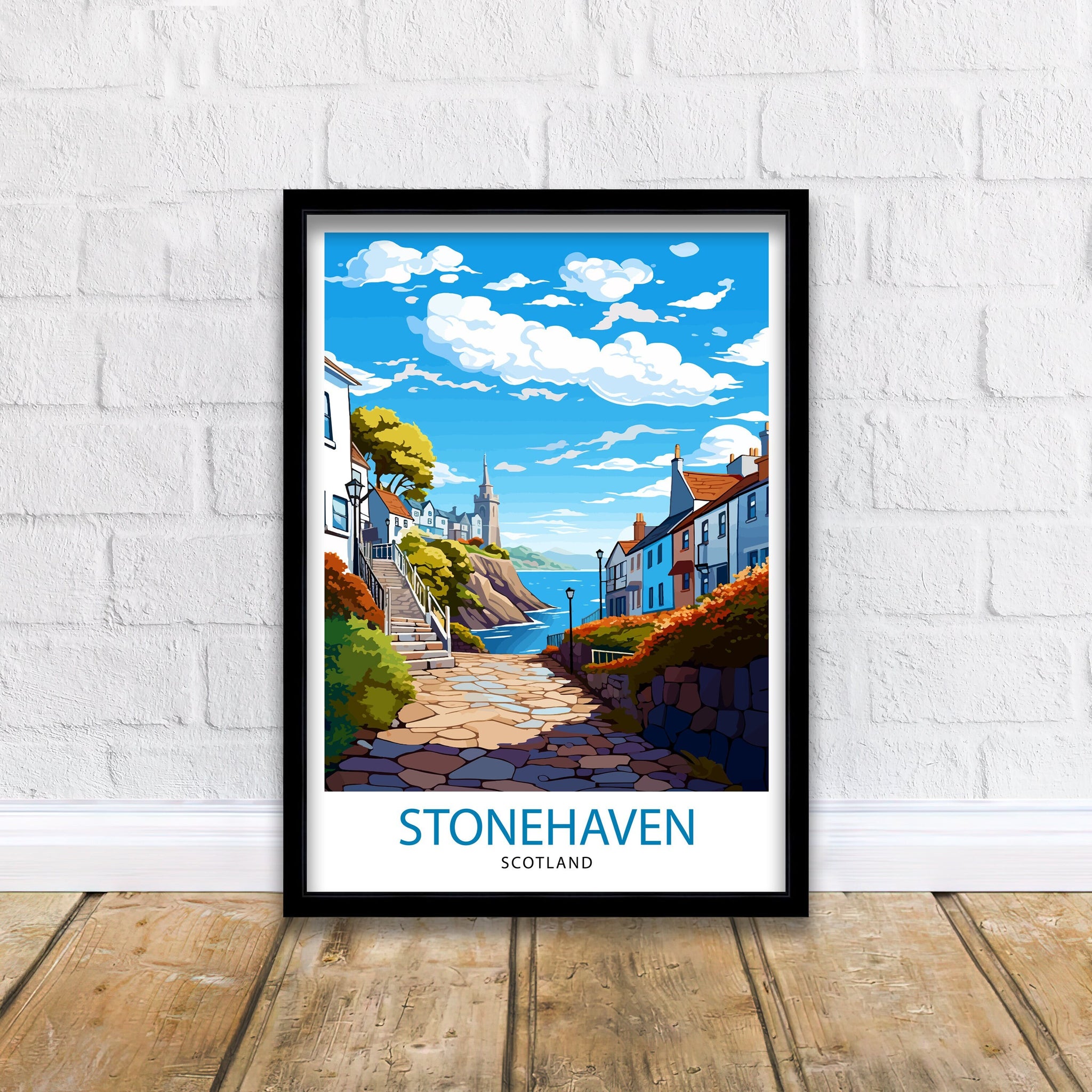Stonehaven Scotland Travel Print Stonehaven Wall Decor Stonehaven Poster Scotland Travel Prints Stonehaven Art Print Stonehaven Illustration