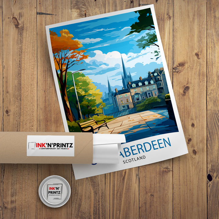Old Aberdeen Scotland Travel Print Old Aberdeen Wall Decor Old Aberdeen Poster Scotland Travel Prints Old Aberdeen Art Print Old Aberdeen