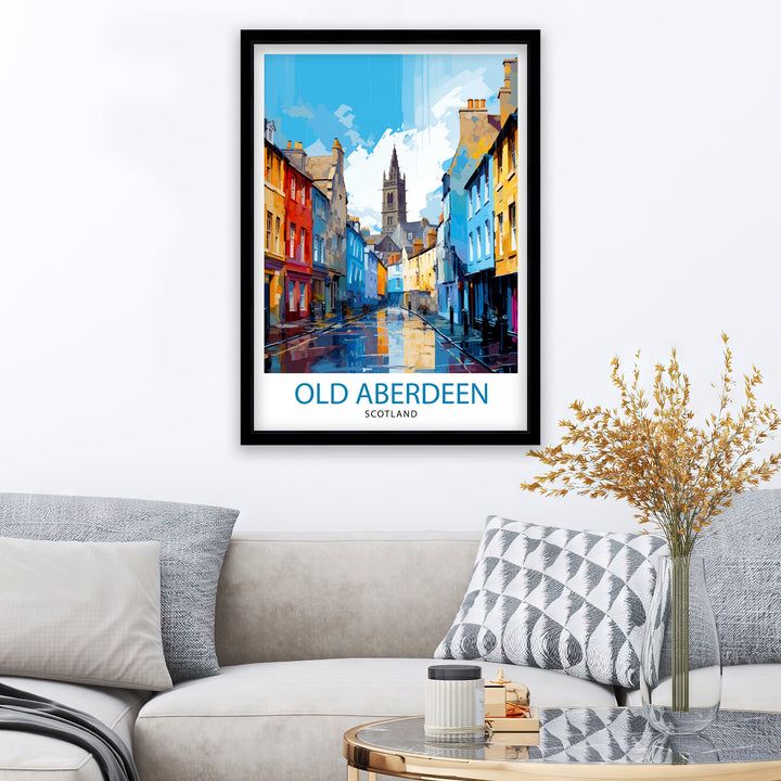 Old Aberdeen Scotland Travel Print Old Aberdeen Wall Decor Old Aberdeen Poster Scotland Travel Prints Old Aberdeen Art Print Old Aberdeen