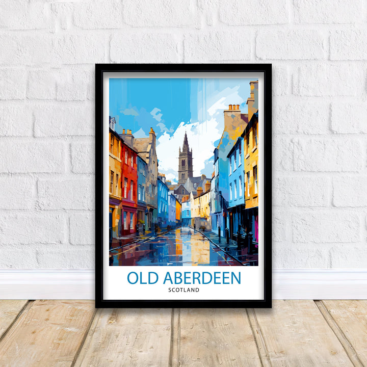 Old Aberdeen Scotland Travel Print Old Aberdeen Wall Decor Old Aberdeen Poster Scotland Travel Prints Old Aberdeen Art Print Old Aberdeen