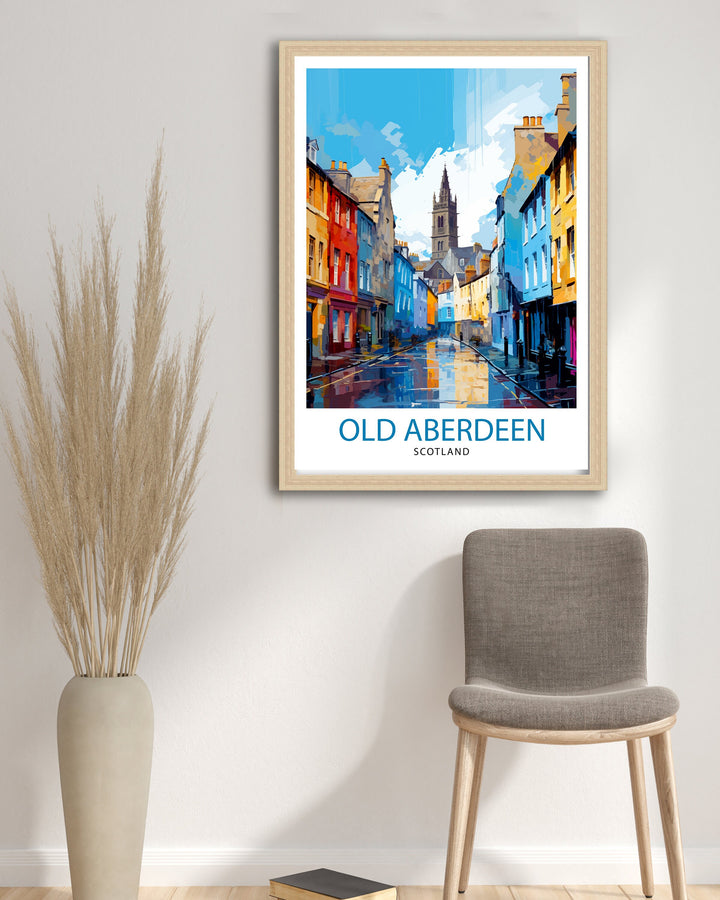Old Aberdeen Scotland Travel Print Old Aberdeen Wall Decor Old Aberdeen Poster Scotland Travel Prints Old Aberdeen Art Print Old Aberdeen