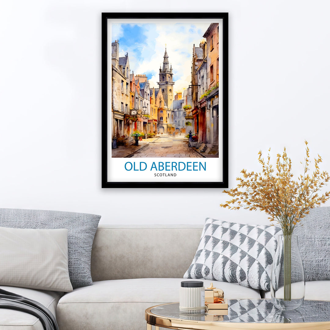 Old Aberdeen Scotland Travel Print Old Aberdeen Wall Decor Old Aberdeen Poster Scotland Travel Prints Old Aberdeen Art Print Old Aberdeen