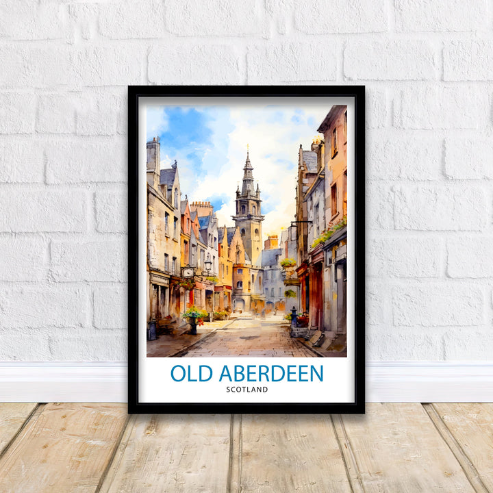 Old Aberdeen Scotland Travel Print Old Aberdeen Wall Decor Old Aberdeen Poster Scotland Travel Prints Old Aberdeen Art Print Old Aberdeen