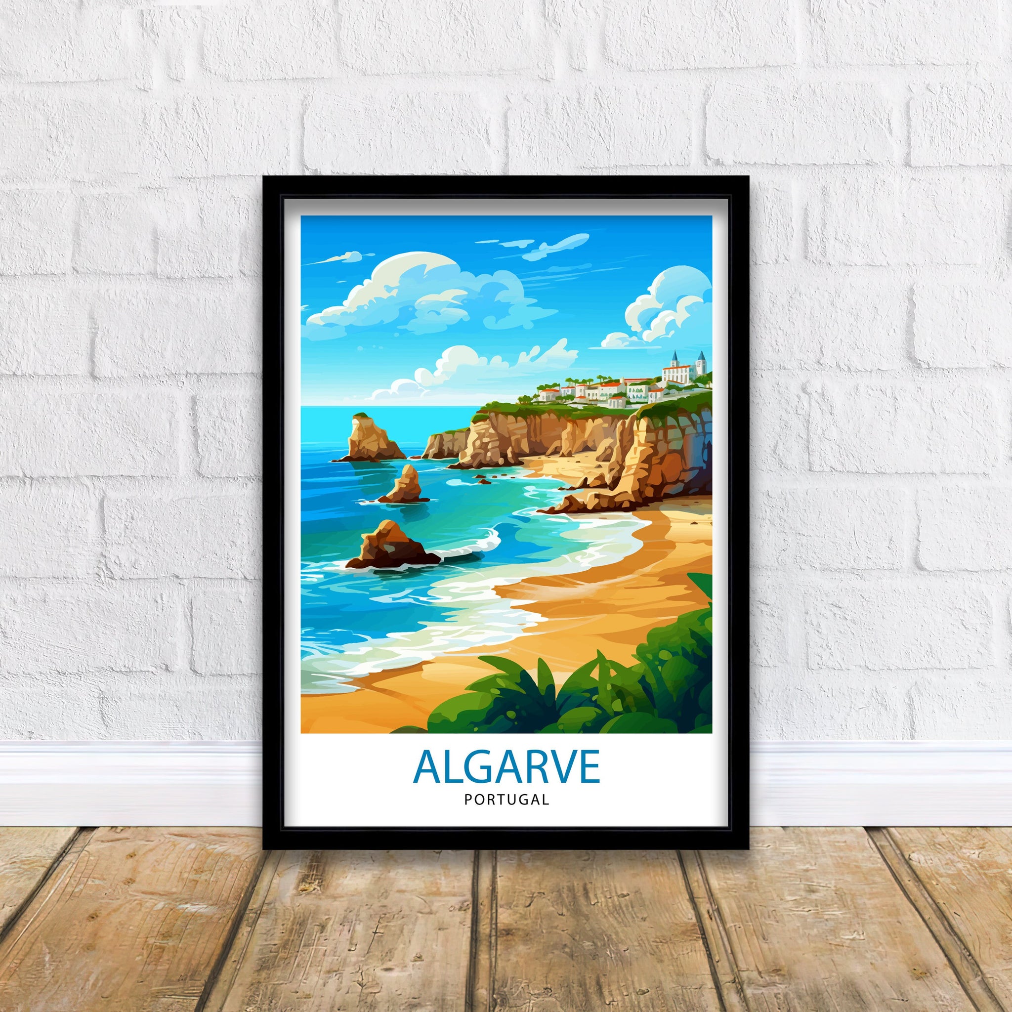 Algarve Portugal Travel Print Algarve Wall Decor Algarve Poster Portugal Travel Prints Algarve Art Print Algarve Illustration Algarve Wall
