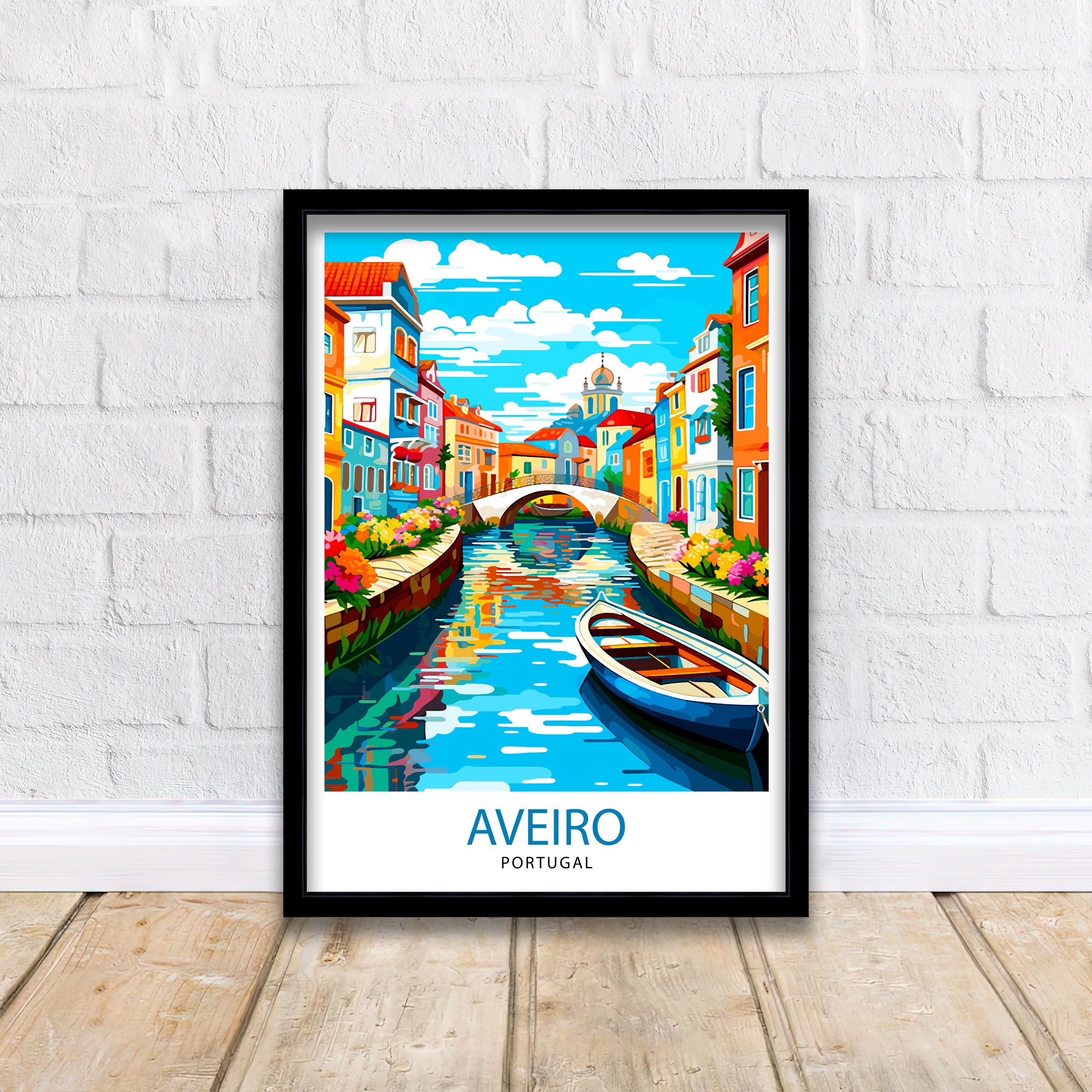 Aveiro Portugal Travel Print Aveiro Wall Decor Aveiro Poster Portugal Travel Prints Aveiro Art Print Aveiro Illustration Aveiro Wall Art