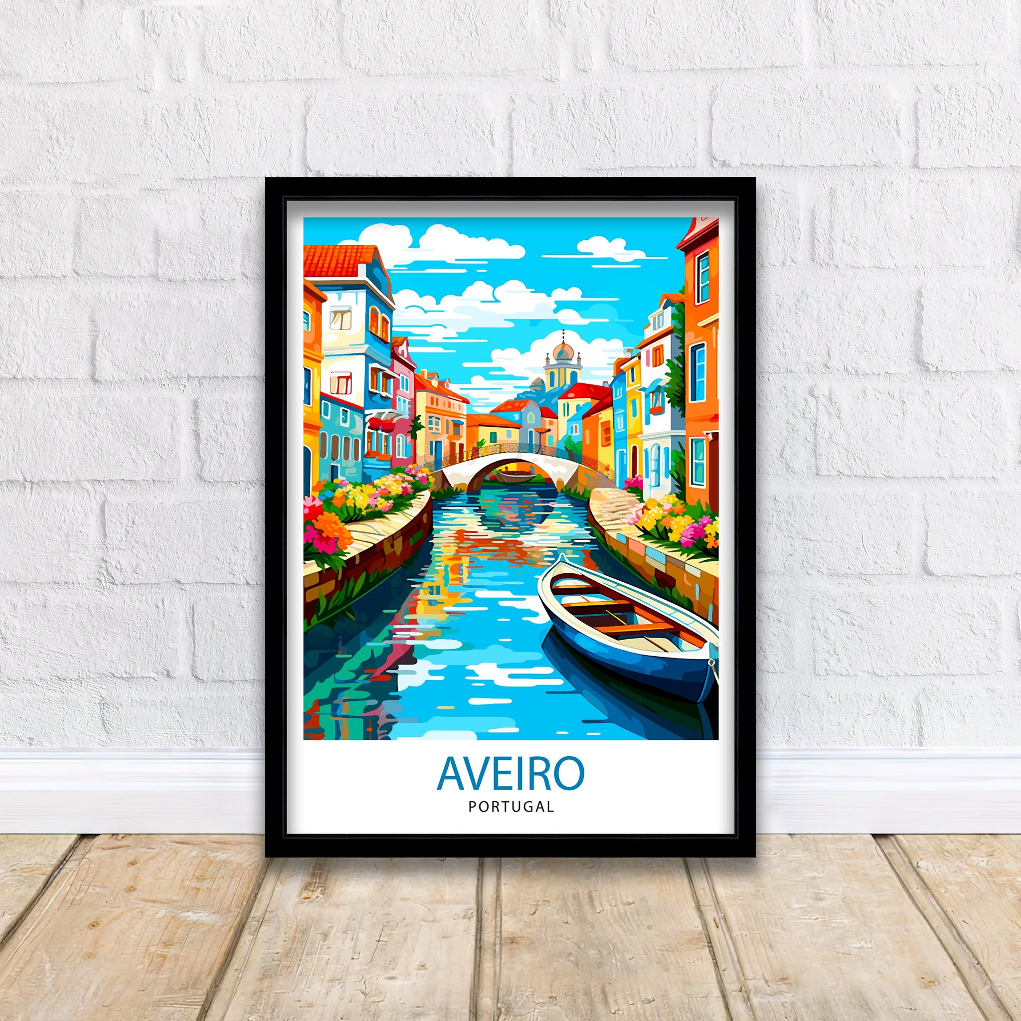 Aveiro Portugal Travel Print Aveiro Wall Decor Aveiro Poster Portugal Travel Prints Aveiro Art Print Aveiro Illustration Aveiro Wall Art