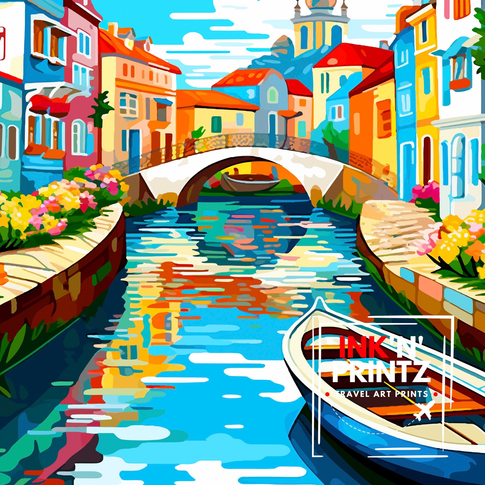 Aveiro Portugal Travel Print Aveiro Wall Decor Aveiro Poster Portugal Travel Prints Aveiro Art Print Aveiro Illustration Aveiro Wall Art