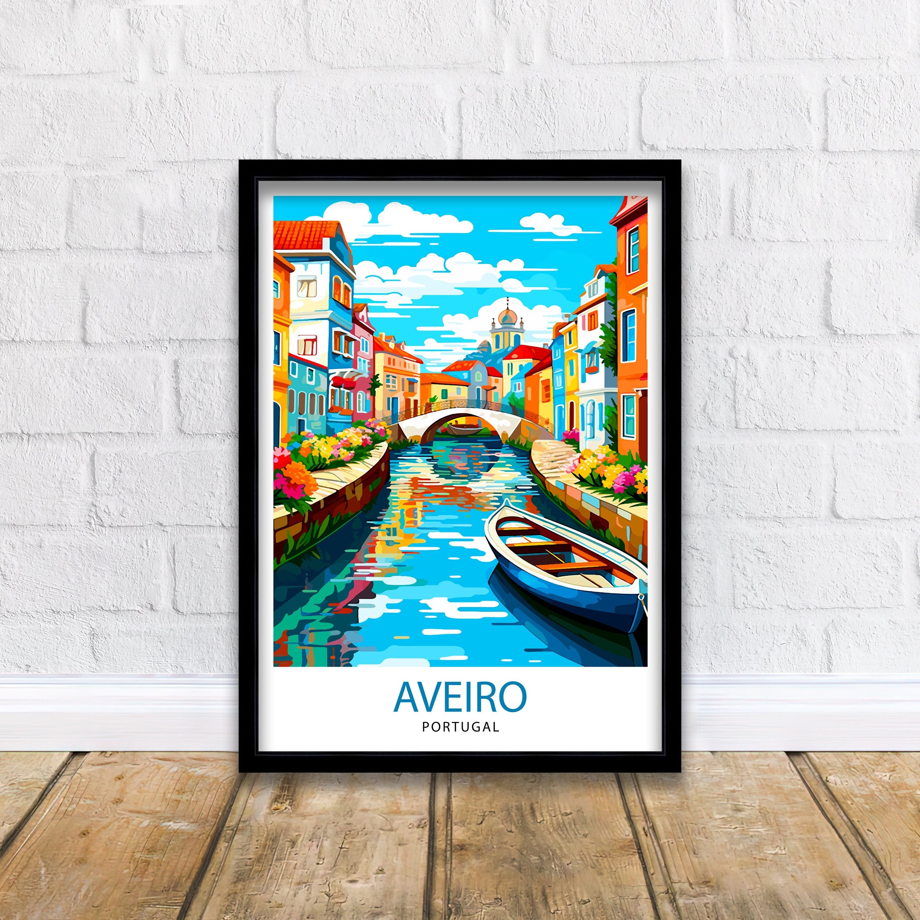 Aveiro Portugal Travel Print Aveiro Wall Decor Aveiro Poster Portugal Travel Prints Aveiro Art Print Aveiro Illustration Aveiro Wall Art