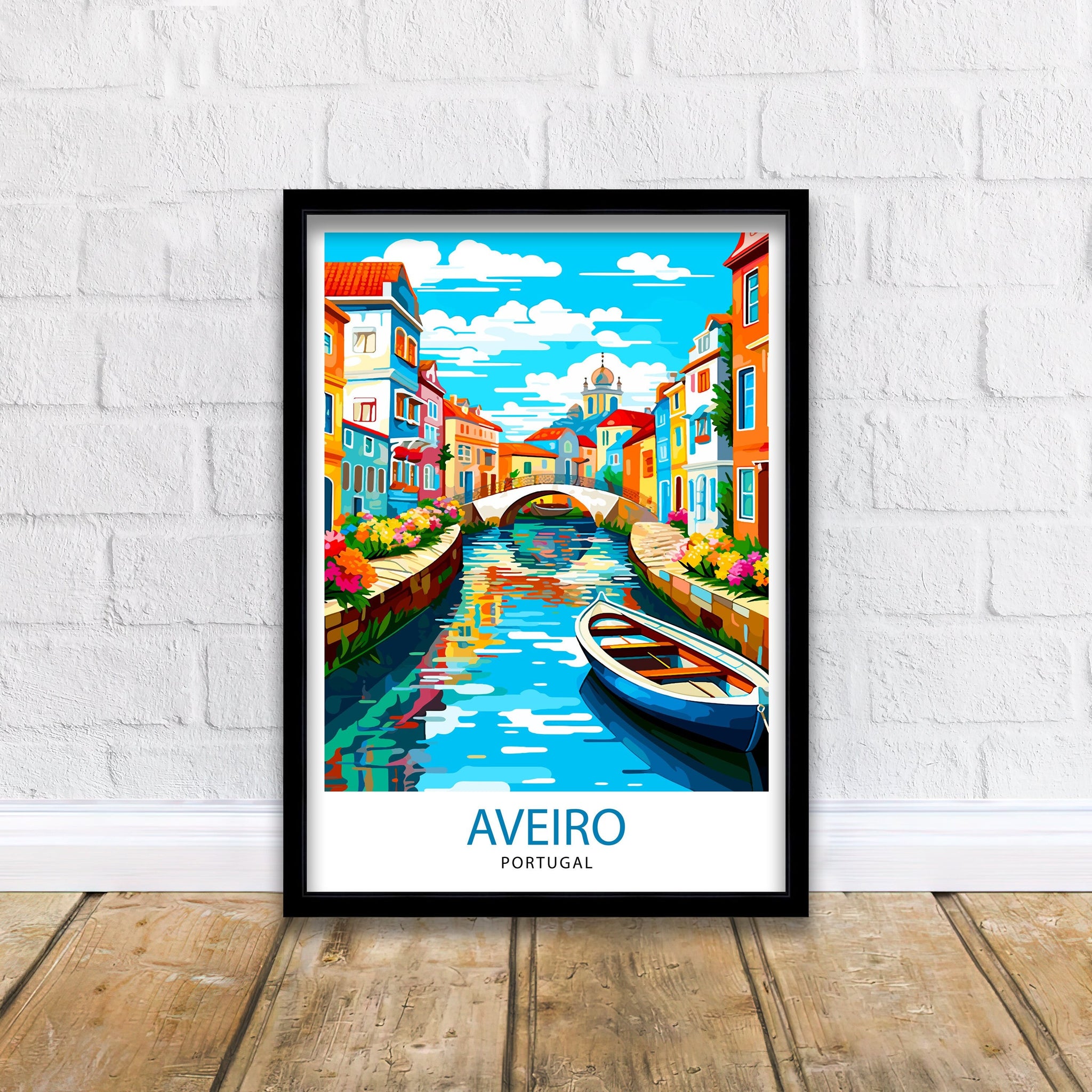 Aveiro Portugal Travel Print Aveiro Wall Decor Aveiro Poster Portugal Travel Prints Aveiro Art Print Aveiro Illustration Aveiro Wall Art