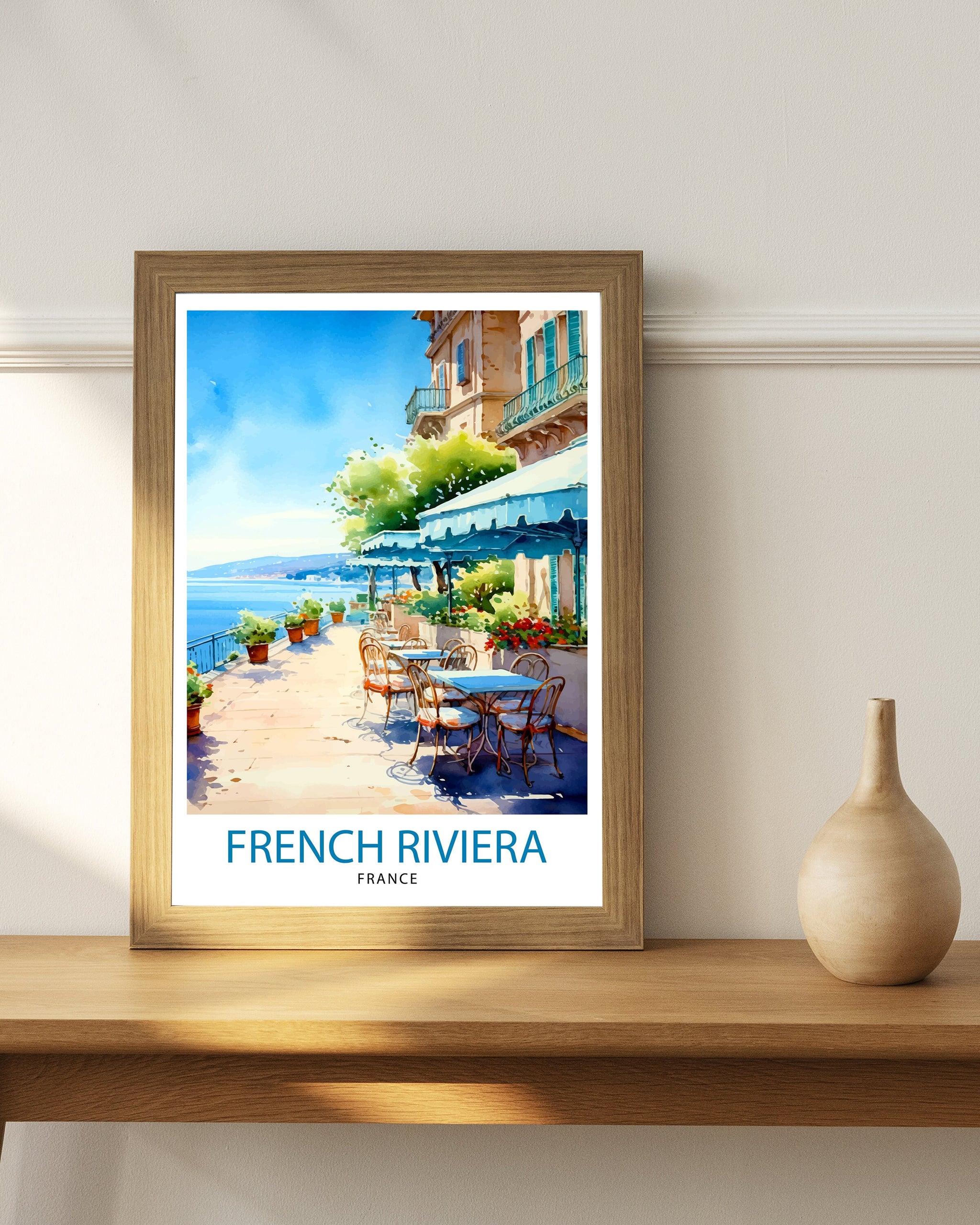 French Riviera Travel Print French Riviera Wall Decor French Riviera Poster France Travel Prints French Riviera Art Print French Riviera