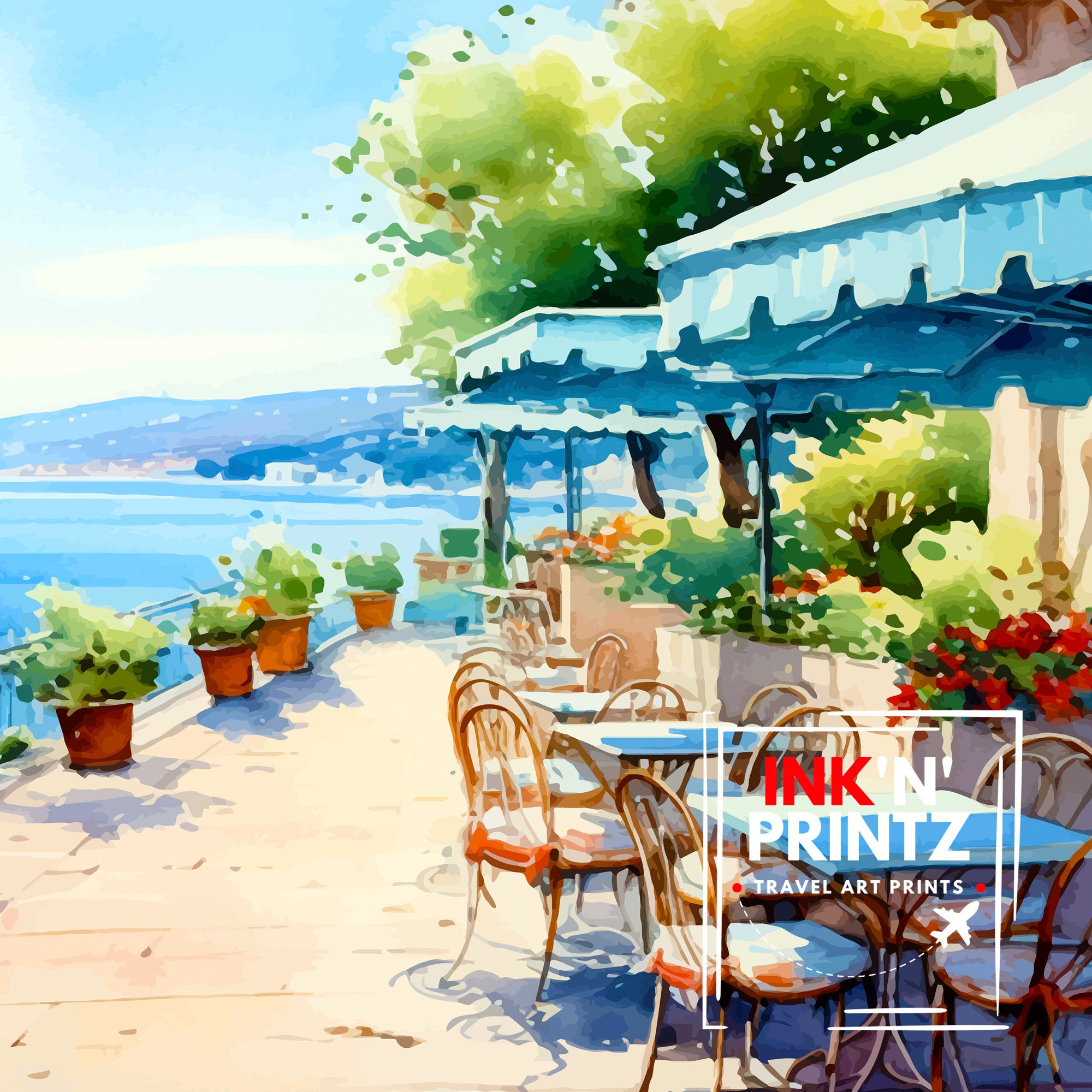 French Riviera Travel Print French Riviera Wall Decor French Riviera Poster France Travel Prints French Riviera Art Print French Riviera