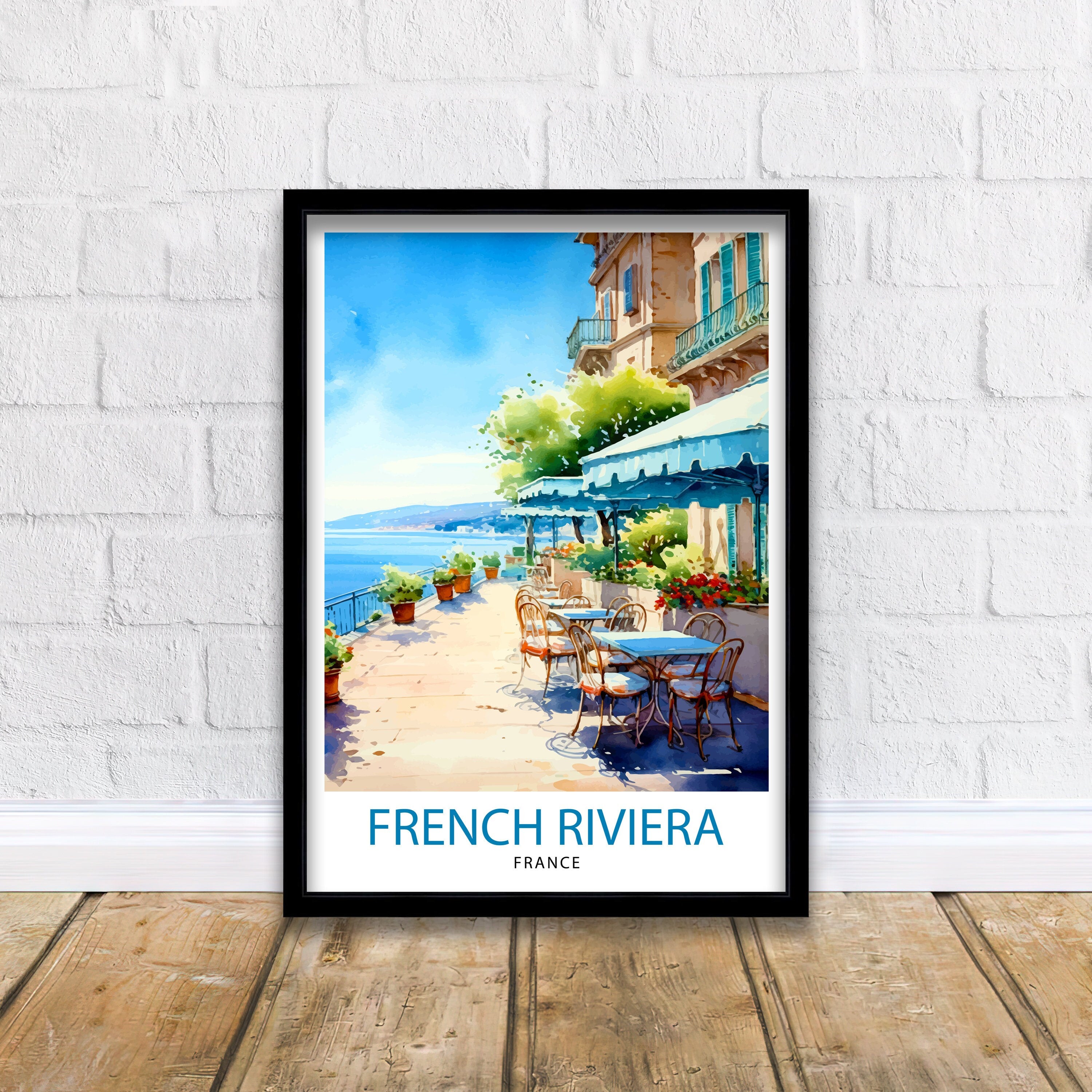 French Riviera Travel Print French Riviera Wall Decor French Riviera Poster France Travel Prints French Riviera Art Print French Riviera